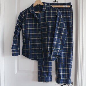 100% Cotton Flannel Plaid Pajama set